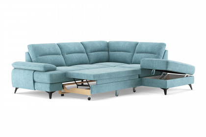 Flavia von COTTA - Eckgarnitur rechts turquoise