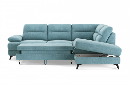 Flavia von COTTA - Eckgarnitur rechts turquoise
