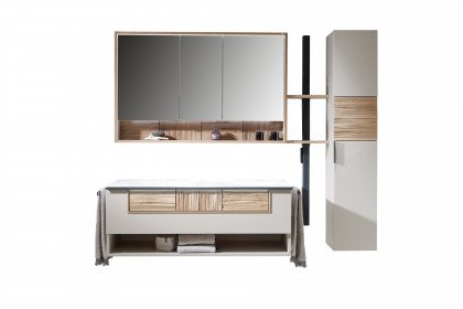 V/lacera von Voglauer - Badezimmer-Set in Taupe mit Vintage-Relief massiv