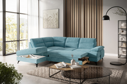 Flavia von COTTA - Eckgarnitur links turquoise