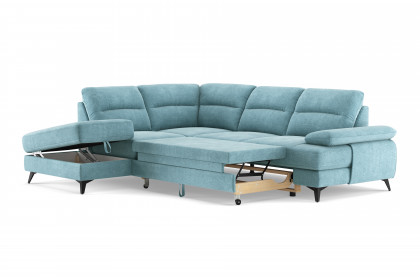 Flavia von COTTA - Eckgarnitur links turquoise