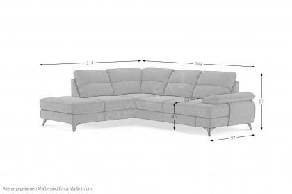 Flavia von COTTA - Polsterecke links graphite