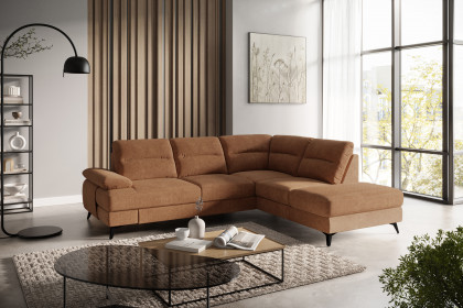 Flavia von COTTA - Polstersofa rechts cognac