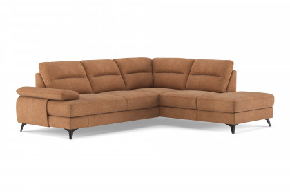 Flavia von COTTA - Polstersofa rechts cognac