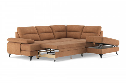 Flavia von COTTA - Polstersofa rechts cognac