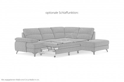 Flavia von COTTA - Polstersofa rechts cognac