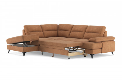 Flavia von COTTA - Polstersofa links cognac