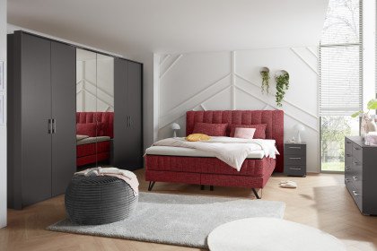 Baldwin von set one by Musterring - Boxspringbett 180 KTB red berry