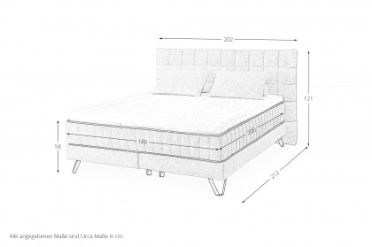 Baldwin von set one by Musterring - Boxspringbett 180 KTC ivory