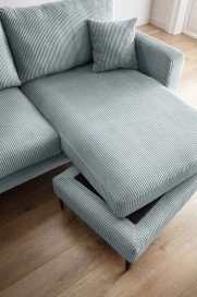 Eliza von Benformato - Ecksofa Ausführung rechts aqua