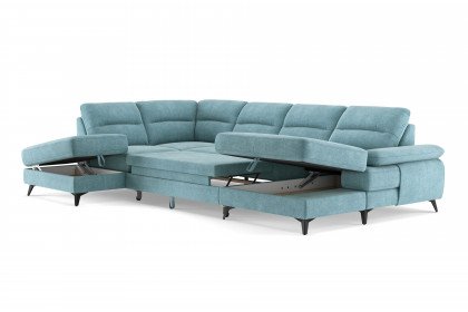 Flavia von COTTA - Wohnlandschaft links turquoise