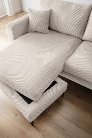 Eliza von Benformato - Eckcouch Ausführung links beige