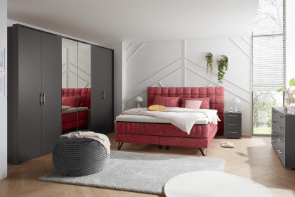Baldwin von set one by Musterring - Boxspringbett 180 KTC red berry