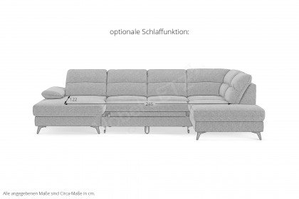 Flavia von COTTA - Couchgarnitur rechts graphite