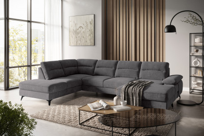 Flavia von COTTA - Couchgarnitur links graphite