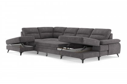 Flavia von COTTA - Couchgarnitur links graphite