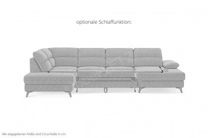 Flavia von COTTA - Couchgarnitur links graphite