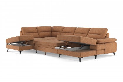 Flavia von COTTA - Polstergarnitur links cognac