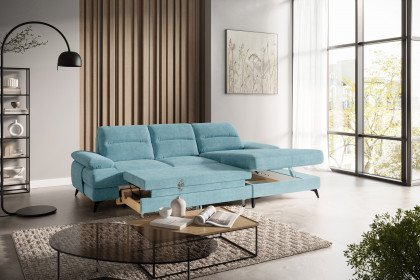 Flavia von COTTA - Eckcouch rechts turquoise