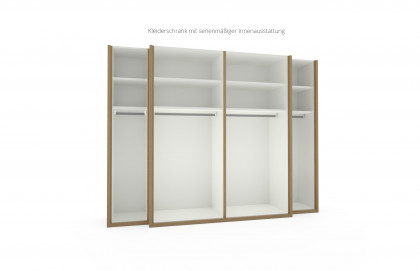 Siena von Rietberger - Kleiderschrank Eiche Furnier mit Deepline-Akzent
