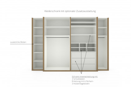 Siena von Rietberger - Kleiderschrank Eiche Furnier mit Deepline-Akzent