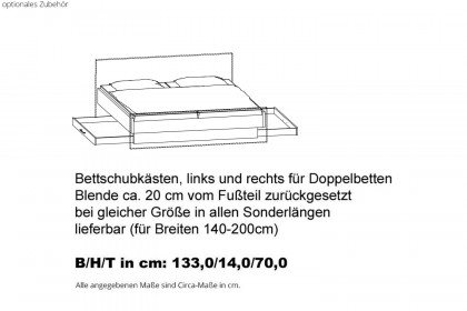 Multiline von SCHÖNER WOHNEN - Stollenbett mit weißer Kopfteilabsetzung