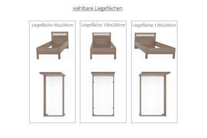 Multiline von SCHÖNER WOHNEN - Stollenbett mit weißer Kopfteilabsetzung