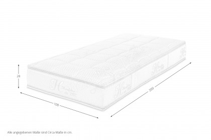 Royal XXL 1932 von Hemafa - Doppel-Taschen-Federkern-Matratze ca. 100 x 200 cm