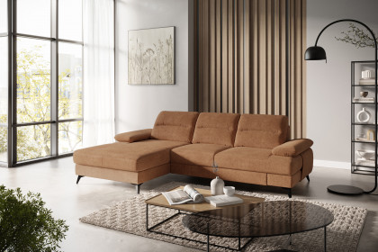 Flavia von COTTA - Sofa links cognac