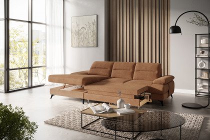 Flavia von COTTA - Sofa links cognac