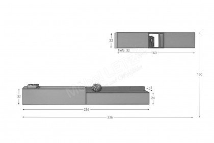 Ducale von MADíA CRAFT - Wohnwand inkarot/ Metall