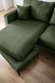 Eliza von Benformato - Polstersofa Ausführung links moosgrün