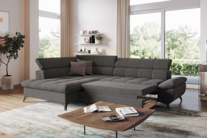Apollo-LE25 von COTTA - Eckgarnitur links dark-grey