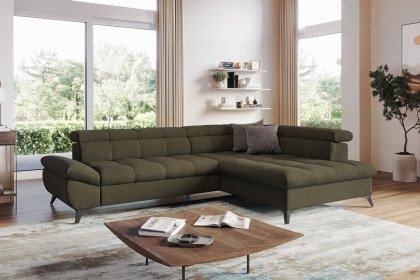 Apollo-LE25 von COTTA - Ecksofa rechts forest