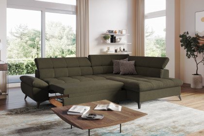 Apollo-LE25 von COTTA - Ecksofa rechts forest