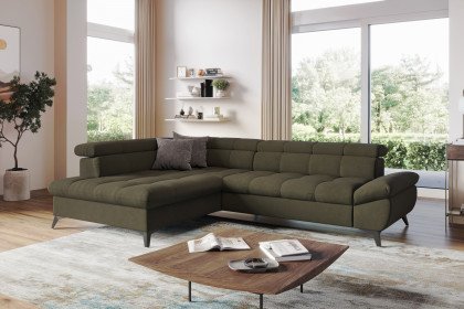 Apollo-LE25 von COTTA - Ecksofa links forest