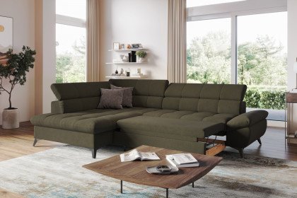 Apollo-LE25 von COTTA - Ecksofa links forest