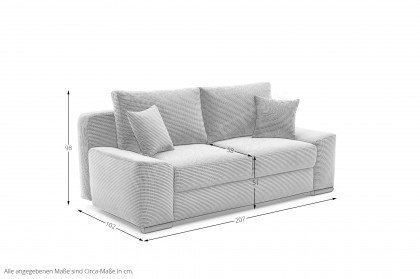 Kathy de Luxe von Nova Via - Einzelsofa warm-grey