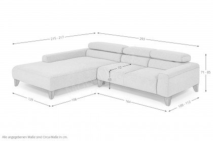 Spring-LE24 von Candy - Couchgarnitur Variante links taupe