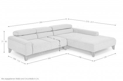Spring-LE24 von Candy - Couchgarnitur Variante rechts taupe