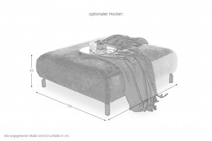 Spring-LE24 von Candy - Couchgarnitur Variante rechts taupe