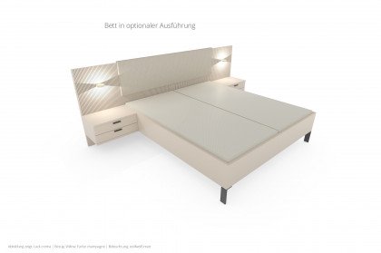 Siena von Rietberger - Bettanlage Eiche Furnier mit Deepline-Akzent