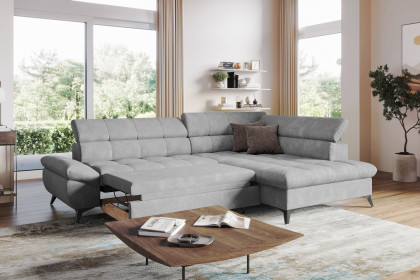 Apollo-LE25 von COTTA - Polstersofa rechts silver