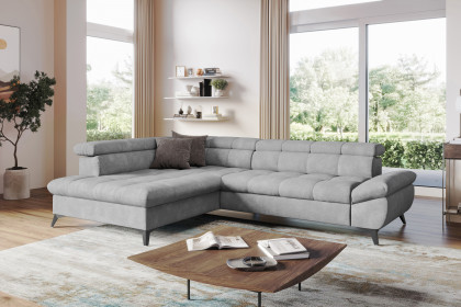 Apollo-LE25 von COTTA - Polstersofa links silver