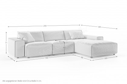 Eastport von Candy - Sofaecke Ausführung rechts white