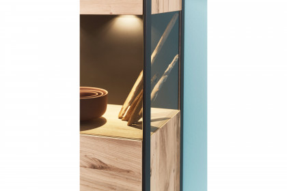 Andra-living von SCHÖNER WOHNEN - Highboard Eiche/ anthrazit