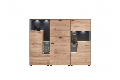 Andra-living von SCHÖNER WOHNEN - Highboard Eiche/ anthrazit