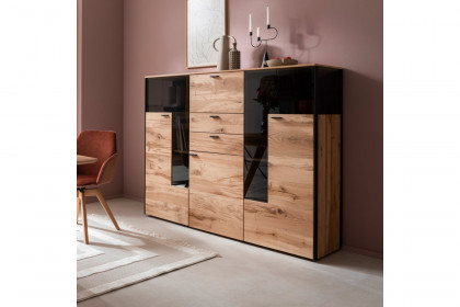 Andra-living von SCHÖNER WOHNEN - Highboard Eiche rustico/ anthrazit