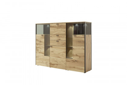 Andra-living von SCHÖNER WOHNEN - Highboard Eiche rustico/ anthrazit