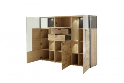 Andra-living von SCHÖNER WOHNEN - Highboard Eiche rustico/ anthrazit